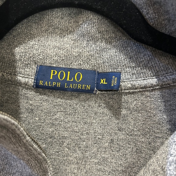 Ralph Lauren Polo Quarter Zip Sweater Gray Men’s XL - Picture 4 of 6